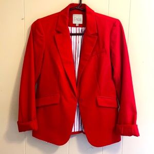Bright Red Blazer with Cool Lining